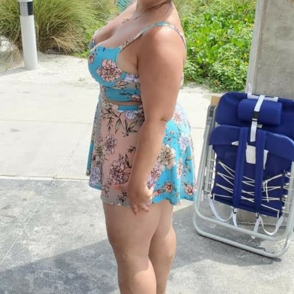 🆕👙 3X TORRID BLUE FLORAL BIKINI TOP AND SWIM SKIRT SET👙 - Picture 14 of 16